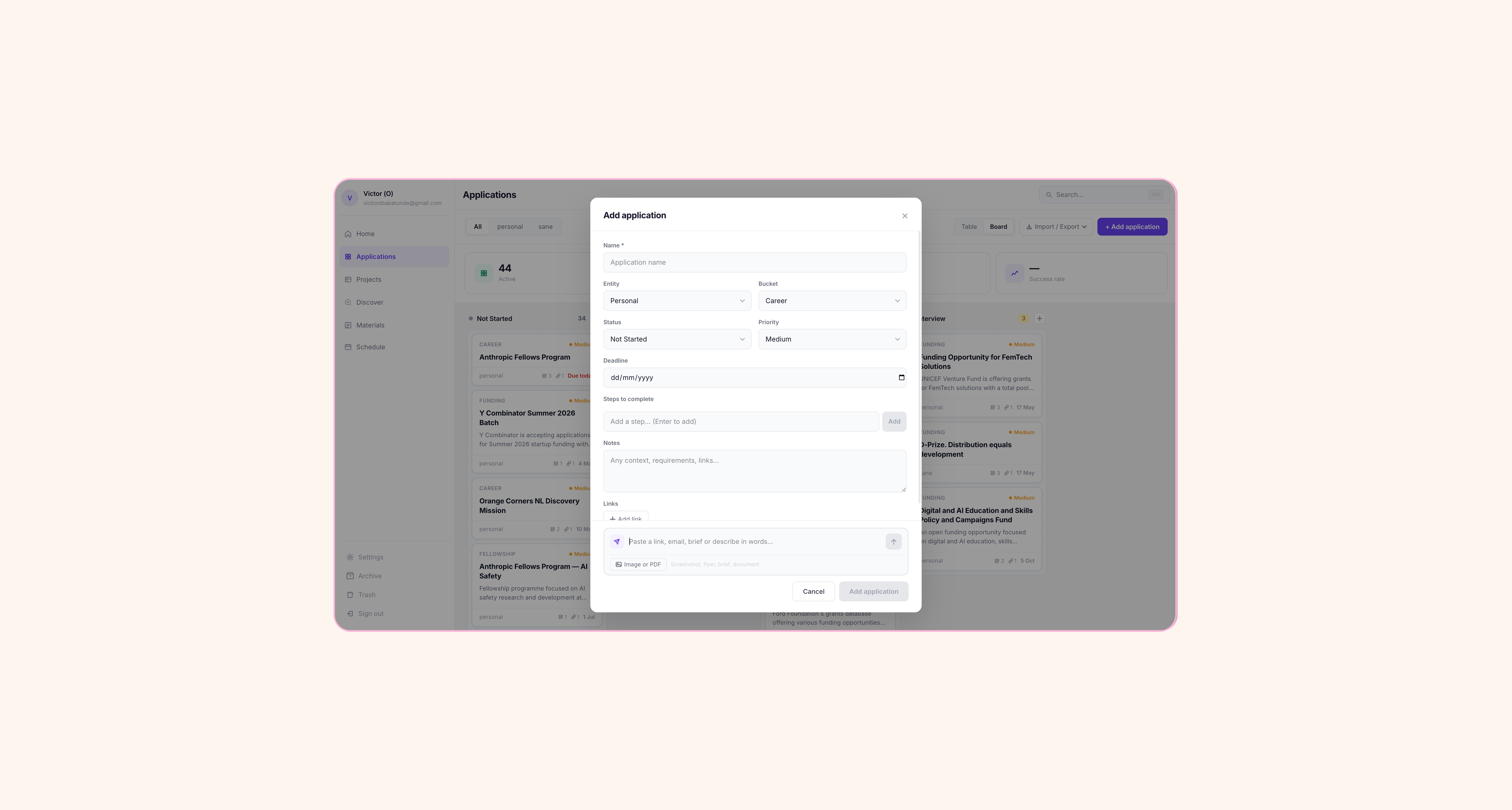 Dash AI Quick Add